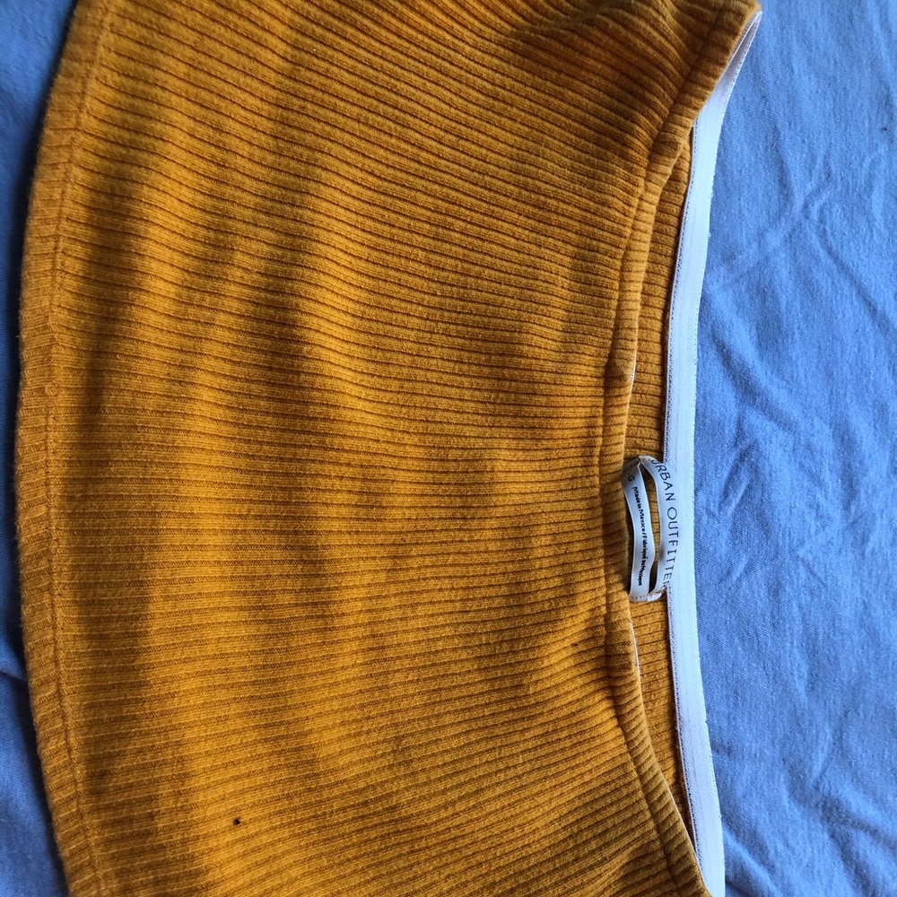 Urban outfitters yellow rubbed tube top Large